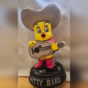 Tweety Bird Vintage Disney Music Box Cowboy Figurine